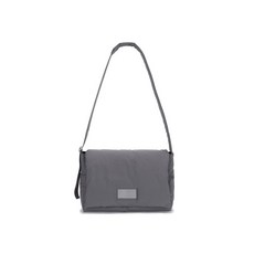 MATIN KIM 마뗑킴 BIG PADDING MESSENGER BAG IN CHARCOAL, FREE