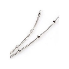 14K/18K 패션주얼리 커브링크 링장식체인 데이트 지능향상 어린이 DIY 취미생활 커플 목걸이선물 공방, 18K 화이트 골드, 47cm