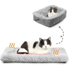 고양이 수면 침대 작은 강아지 양면 보온 시원한 애완 동물 난방, 1.그레이, 1개