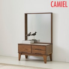 [기간한정 5% 할인이벤트][까미엘]델라 월넛 고무나무 800 좌식 화장대 B형(PR_YT0115)
