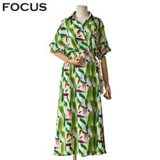포커스 나염카라원피스 FBM4F3POP3074