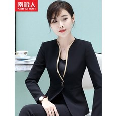 인기신상 여성 슬림핏 세련된 노카라 배색포인 정장자켓+바지 정장세트~4XL
