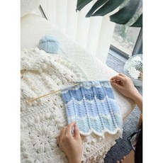 핸드메이드 머플러 DIY 재료 뜨개질 털실 뭉치 손수