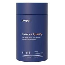 Clarity Natural Healthy Sleep Solution and Sleep Aid 자연적인 건강한 수면 보조제로 부신 기능 지원 인지 능력 면역 반응 지원 임상적입증, 60 정, 1개