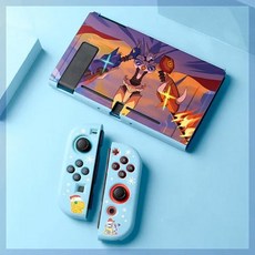 애니메이션 디지몬 오메가몬 TPU 소프트 케이스 조이콘 보호 쉘 커버 닌텐도 스위치 NS OLED 콘솔 크리스탈 액세서리, [02] Digimon 01, [01] For Switch NS