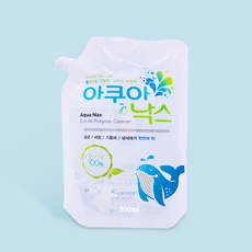 아쿠아낙스 리필 500ml 다목적 세정제 (살균 탈취 세정) 시계세척제 전해수 알칼리이온수, 1개