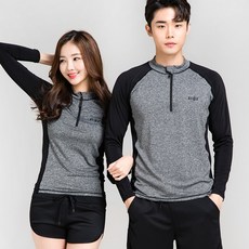 이라인 나그랑 반집업 커플 남녀 래쉬가드 수영복 상의
