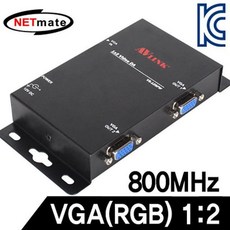 디자인그룹 티에스 NETmate VS 12SFW VGA RGB 1대2 모니터 분배기 800MHz, 1, 해당상품