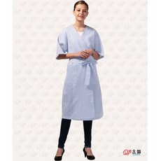 요들 썸머가운 여름가운 가운 손님가운 환자가운 면가운 환자복 목욕가운 욕실가운 미용재료 유니폼 손님까운 미용가운 가위 컷트보 피부과, 블루