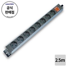 동양전자 국내산 8구 알루미늄 멀티탭 콘센트 (과부하차단), 1개, 3m