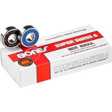 Bones 본즈 슈퍼 스위스 6 베어링 8mm 16팩 고속 나일론 볼 리테이너