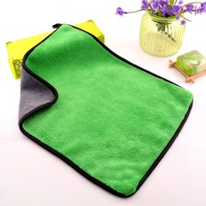 극세사 이중 레이어 두꺼운 자동차 수건 자동차 청소 수건 탈모 없이 물 흡수 30 40cm 1, green