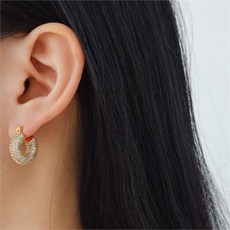 24k순금십자가귀걸이