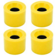 롱보드 크루저용 스케이트보드 휠 내구성 교체 부품, 3. Yellow, 1개