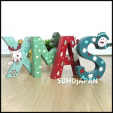 OT X-MAS 이니셜 우드 장식