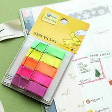 메모지 인덱스 탁상달력용 40매 형광스티커 붙임쪽지