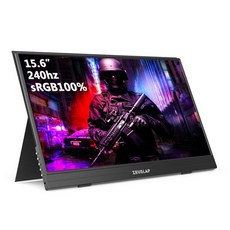 제우스랩포터블모니터 보조 거치대 8.9인치 내장 15.6 터치 휴대용 모니터 포터블 240hz 100 srgb 게임 usb c type c hdmi 호환 samsung dex, 검은 색