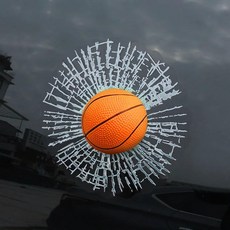 자동차 스타일링 야구 축구 테니스 스테레오 깨진 유리 스티커 창, 2.Basketball