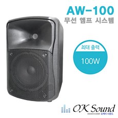 SECO AW-100 충전형앰프 앰프스피커 무선1채널 100W 교회앰프 USB SD 블루투스 일체형앰프스피커 학교용앰프스피커 충전식앰프, 헤드셋