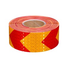 희망 AR 반사테이프 (5cm*25m) 반사띠 야광 형광, 1개, 옐로우레드