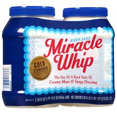 Miracle Whip Original Dressing 미라클윕 오리지널 크리미 마요네즈 드레싱 소스 887ml 2개입, 884ml, 2개