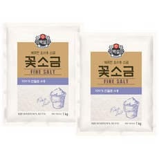 백설 꽃소금, 1kg, 2개