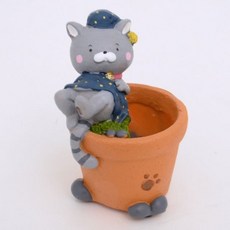 (wonder_) 고양이 미니화분(꿈나라) 물빠짐 조화 다육이 거치대 wndmall$#@$rewu877587EA 화분 미니화분 고양이미니화분 조화화분 다육이화분 선인장화