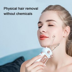 새로운 얼굴 제 모기 제모 전기 제모 전기 스레딩 기계 풀러 바디 클렌징|코 & 귀 트리머|, 1개, 단일, Blak and white