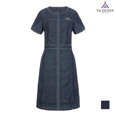[올리비아로렌] A라인 스티치 포인트 데님원피스_VVCOAVM4246