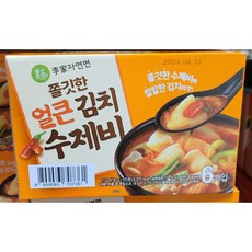 이가자연면 쫄깃한 얼큰 김치수제비, 12입, 187g