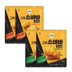 CJ 고메 소바바 치킨 소이허니 순살 375G x 2개 + 봉 300G x 2개