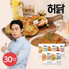 허닭 [허닭] 닭가슴살 오븐 스테이크 100g 5종 30팩, 09. 오븐스테이크 30팩(깻잎야채15/매콤불닭15)