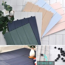 베란다바닥 나무무늬 조립식 데크타일 나무매트 18개 조립마루, 스카이