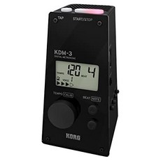 KORG (코르그) 메트로놈 KDM-3 BK 블랙 개인 연습 파트 연습 앙상블 연습에 최적 시끄러운 120 시간 연속, 블랙_One Size, 상세 설명 참조0