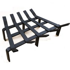 벽난로 로그 그레이트 헤비 듀티 강화 원목 난로 장작 거치대용 솔리드 스틸 파이어 17인치, 17 INCH STEEL, 1개