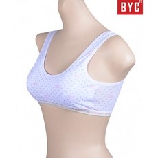 BYC BPR7238/도트나염 면스판 메가스타 주니어브라 1단계@덤핑