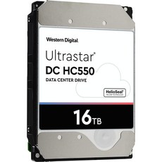 WD 16TB HDD Ultrastar DC HC550 SATA 7200RPM 3.5인치 엔터프라이즈 하드 드라이브 - WUH721816ALE6L4(Renewed), 기본 - wd16tb