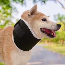  강아지경추보호대 애견 디스크 재활대 교정 고양이, 24.9cm, 블랙 