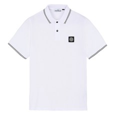 스톤아일랜드 20SS 남성 101522S18 V1001 로고 PK 폴로 반팔 티셔츠 화이트