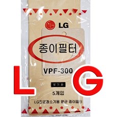 정품 LG 엘지청소기 먼지봉투 필터 5매 VPF-300 VC410AT V412T V413T V414T V415T V416T V419N V425AT V311A, 1개