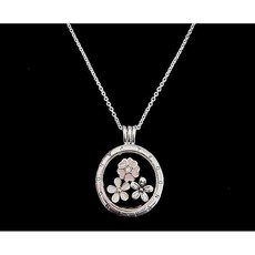 [해외]판도라목걸이 Authentic Pandora Medium Floating Locket Necklace W/Poetic Bloom Petite 590529