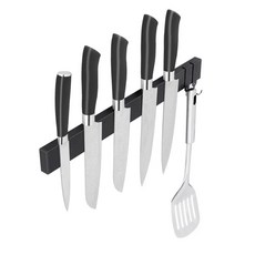 자기 접착식 마그네틱 바 나이프 30cm 스테인레스 스틸 초강력 거치대, [01] Black 30cm, 1개