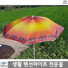 바캉스 설치편한 햇볕방지 심플파라솔 마당파라솔 버튼조작 견고한프레임, 색상랜덤