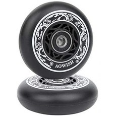 [아마존베스트]AOWISH Ripstik Wheels [2-Pack] 76mm Ripstick Wheels 90A Razor Ripsurf Caster Board Re, BLACK_One Size, One Size, BLACK