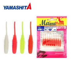 야마시타 마마웜 바치 1.5인치 바찌 볼락웜 아징 전갱이웜, S/RG, 1개