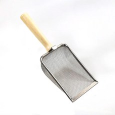 모래삽 메쉬 간편한 내구성 미세 논스틱 스쿠프 삽 쓰레기 고양이 똥삽 스테인리스강 쓰레기용 고양이삽 청소, 1개