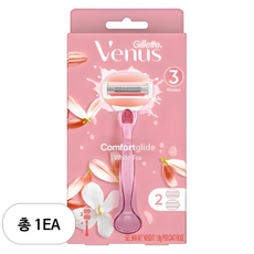Venus 컴포트 글라이드 화이트티 여성용 면도기 + 면도날 2입, 176173232개입, 1세트