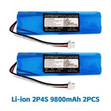 2024 100% 샤오미 S9 Lydsto R1 로이드미 이브 플러스 14.4V 리튬 배터리 2P4S 5200mAh, 5) XM 2P4S 9800mAh 2PCS, 2개