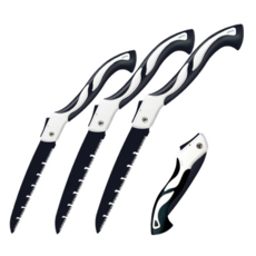 퍼렌도 고강도 고속절단 벌초 캠핑용 목공용 휴대용 접이식 톱, 소형210mm 중형250mm, 1세트