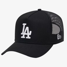 뉴에라 K프레임 MLB LA 다저스 화이트 온 블랙 메시 볼캡 야구 모자 12718115, s_ms_12718115, XSS